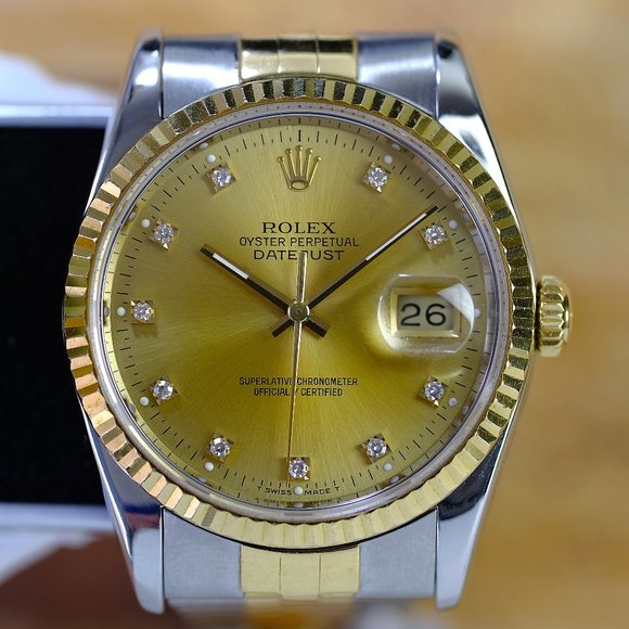 Rolex Datejust Factory Diamond Dial 36mm Watch - Picture 2 of 11